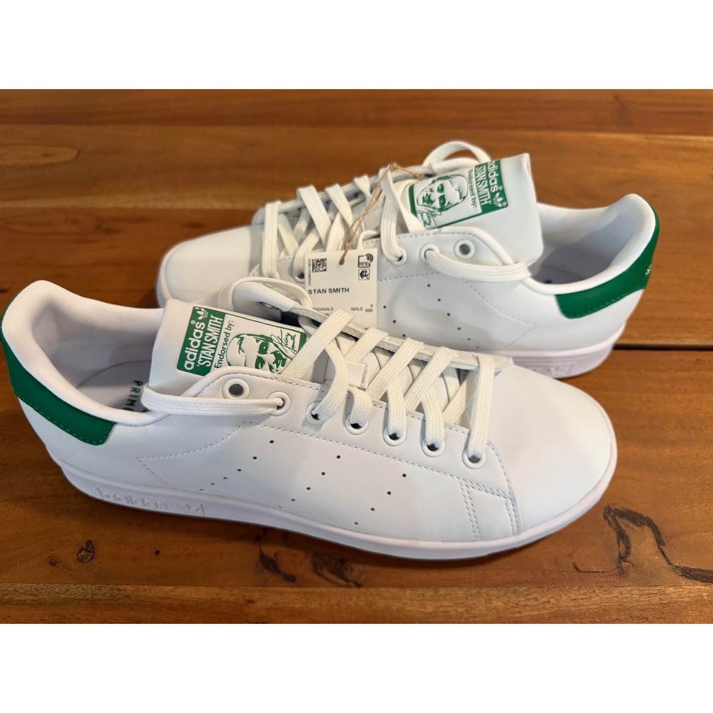 Adidas Stan Smith Originals White Green Shoes Sneakers FX5502 NEW Men's 8.5